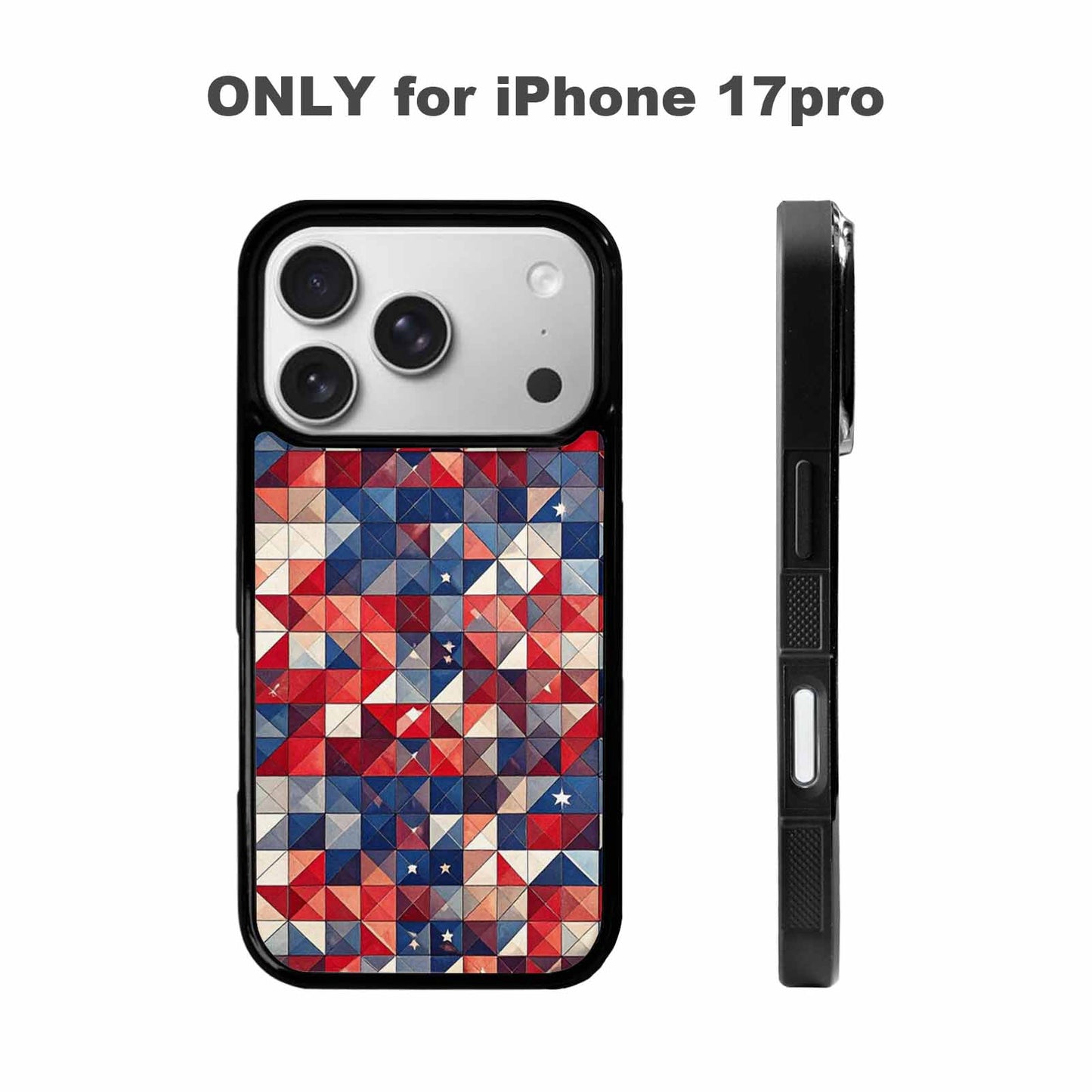 iPhone 17 Pro Case — Small American Flag Stars And Galaxy, Customized Protective Case