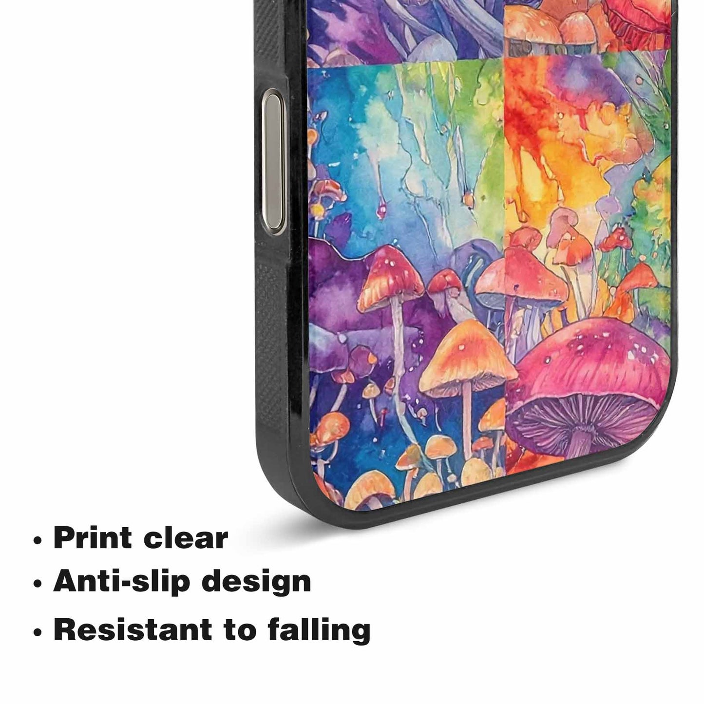 iPhone 16 Pro Case — Mushrooms Tie Dyemushrooms Pat 6t6 Personalized, Customized Protective Case