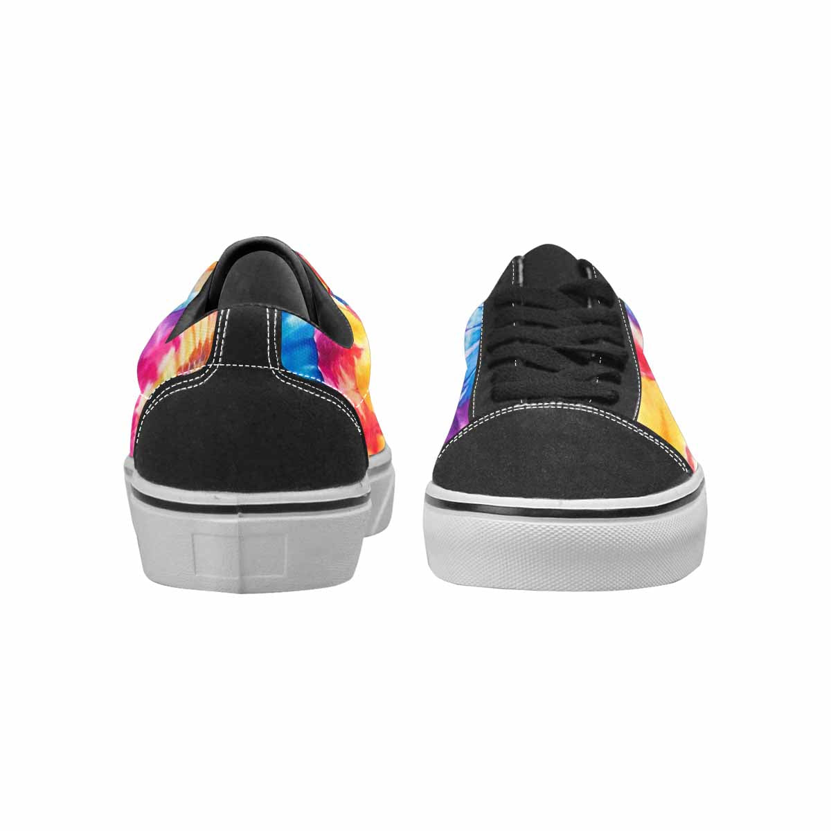 WOMEN'S Tie Dye Swirl Canvas Lace-Up Cottagecore Custom Sneakers