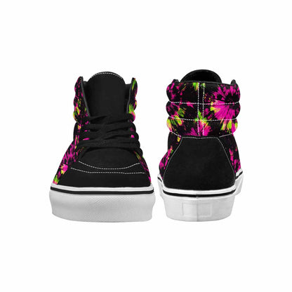 MEN'S Acid Wash Tie Dye Neon High Top Canvas Dreamcore Custom Sneakers