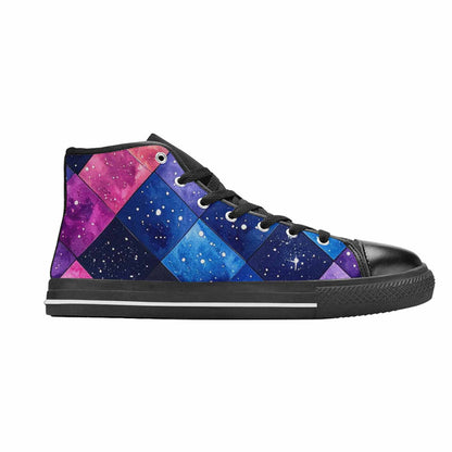 MEN'S Galaxy Stars Nebula High Top Canvas Surreal Custom Shoes