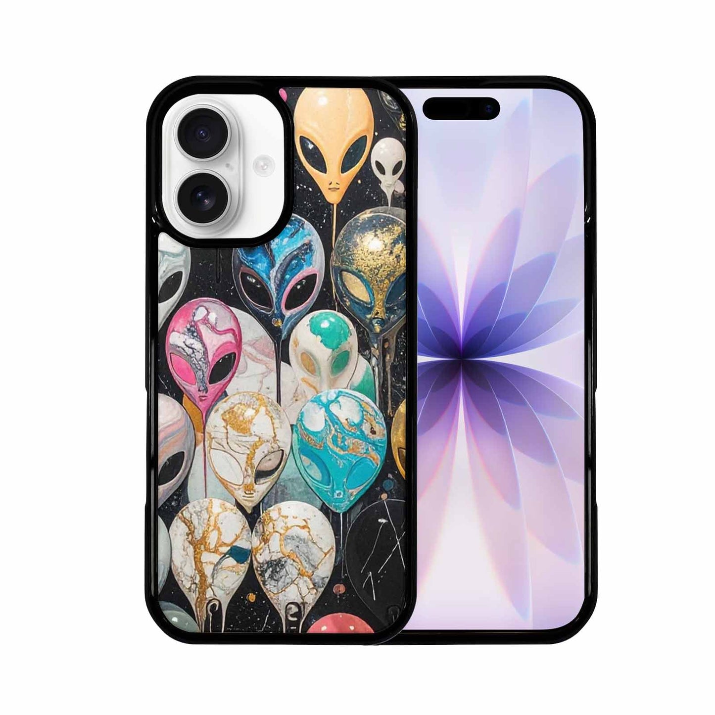 iPhone 17 Case — Aliens Marblealiens Pattern Alien Scifi, Custom Phone Case