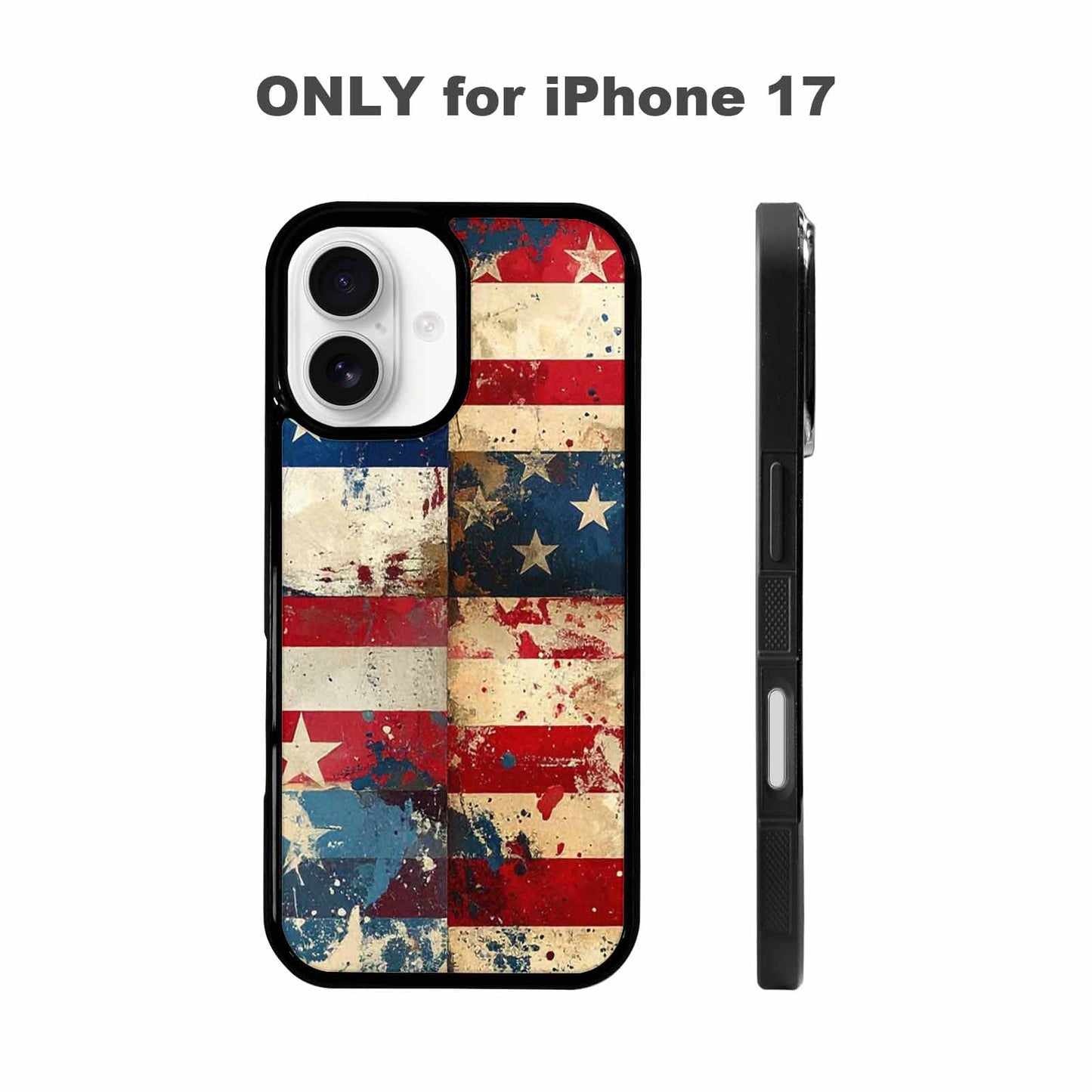 iPhone 17 Case — Small American Flag Stars Galaxy Space, Custom Phone Case