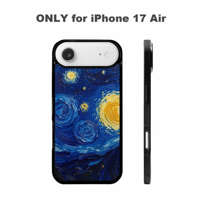 iPhone 17 Air Case — Swirling Deep Blue Night Sky Galaxy, Unique Phone Case Design