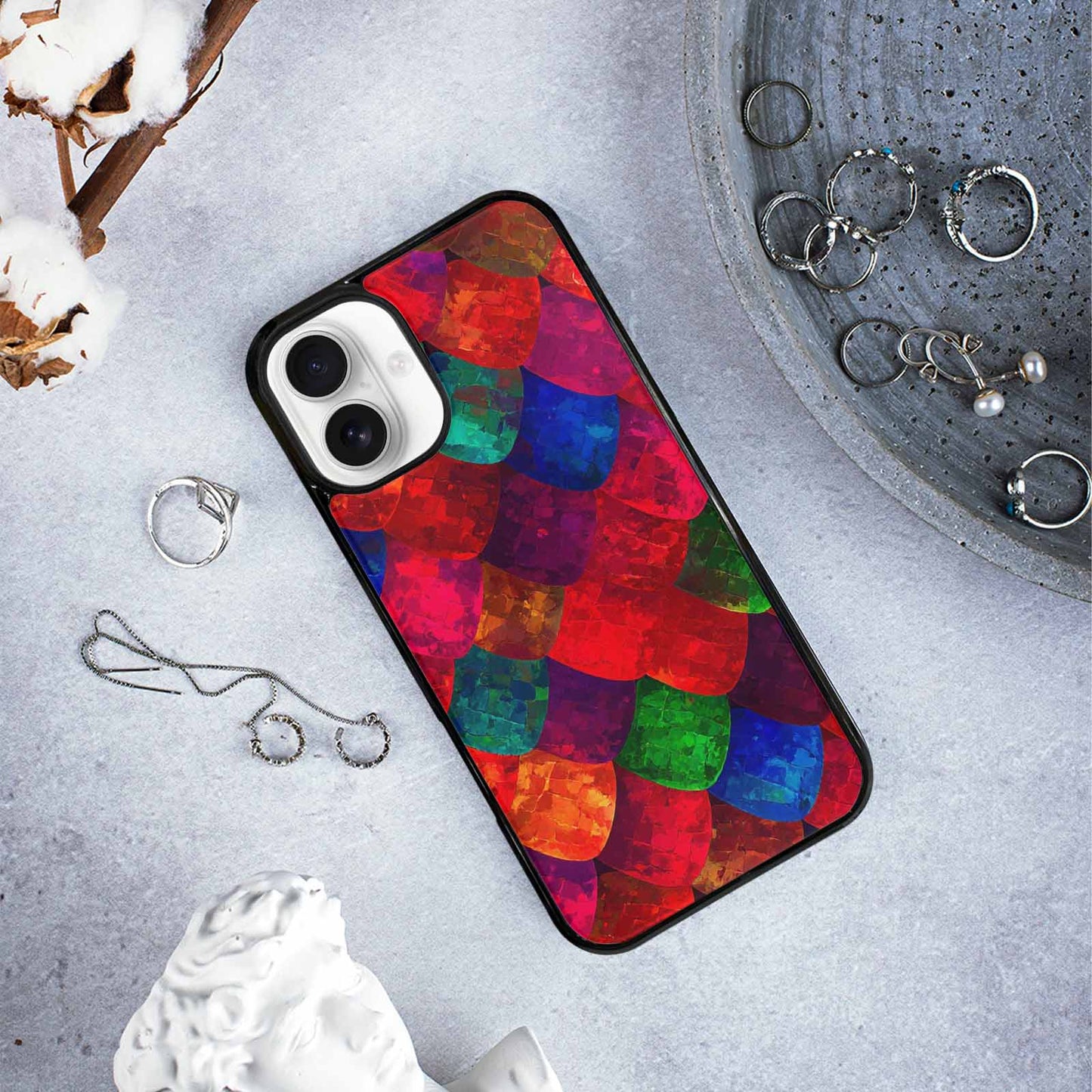 iPhone 16 Plus Case — Snake Print Dark Seamless Pattern Vibrant, Original Design Phone Case