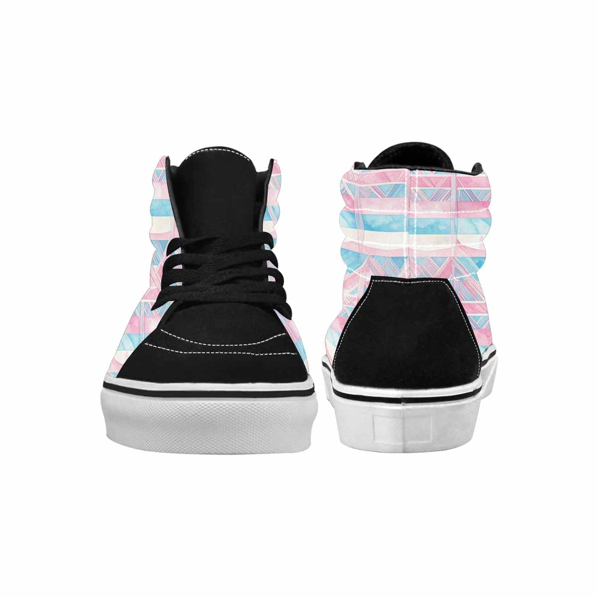 WOMEN'S Transgender Flag Color High Top Canvas Y2K Sneakers
