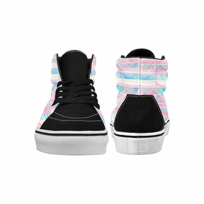 WOMEN'S Transgender Flag Color High Top Canvas Y2K Sneakers