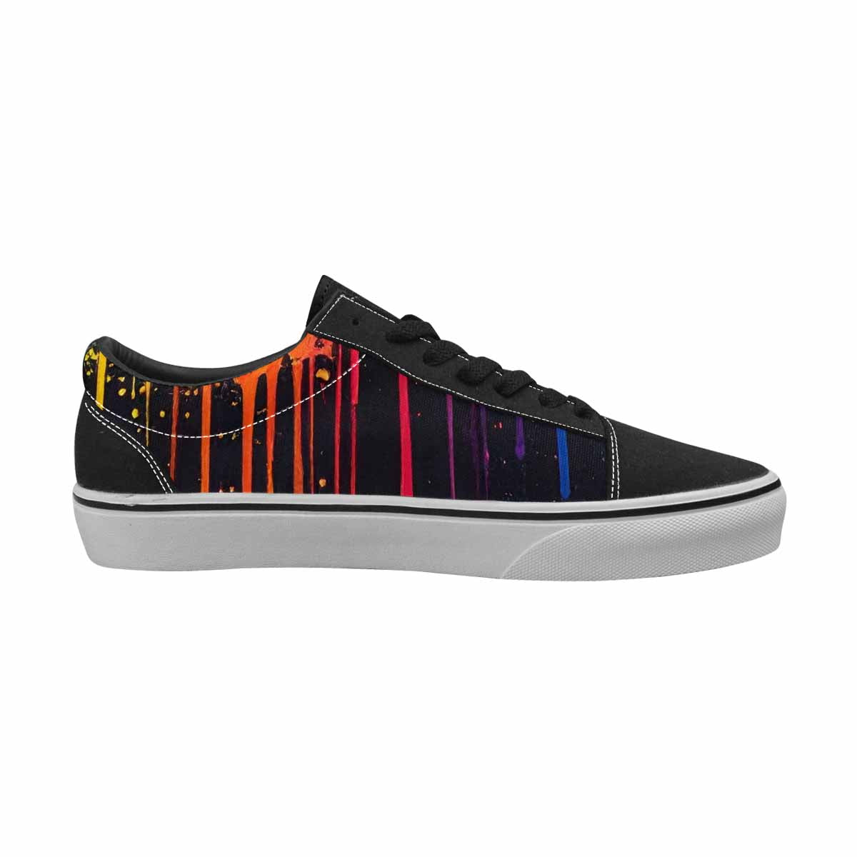 MEN'S Paint Splatter Canvas Lace-Up Grunge Sneakers