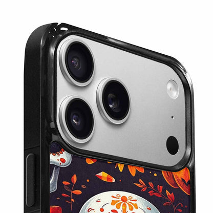 iPhone 17 Pro Max Case — Halloween Art Print Edge Gothic Skulls, Custom Made Phone Cover