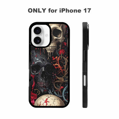 iPhone 17 Case — Skulls And Rosesmelting Skulls A Gothic, Custom Made Phone Cover