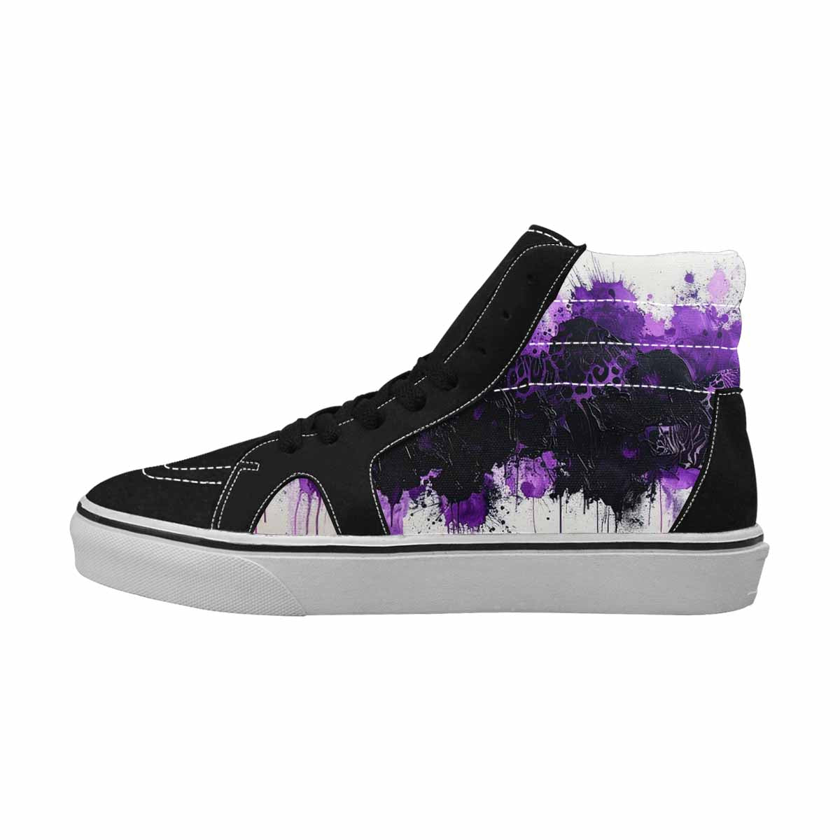 MEN'S Animal Print High Top Canvas Neon Fantasy Shoes