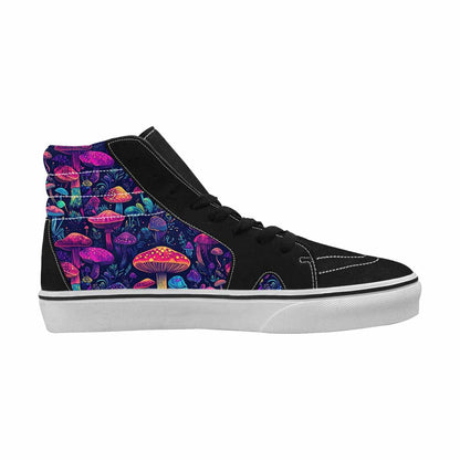 WOMEN'S Psychedelic Mushroom High Top Canvas Wallpaper Art Custom Shoes