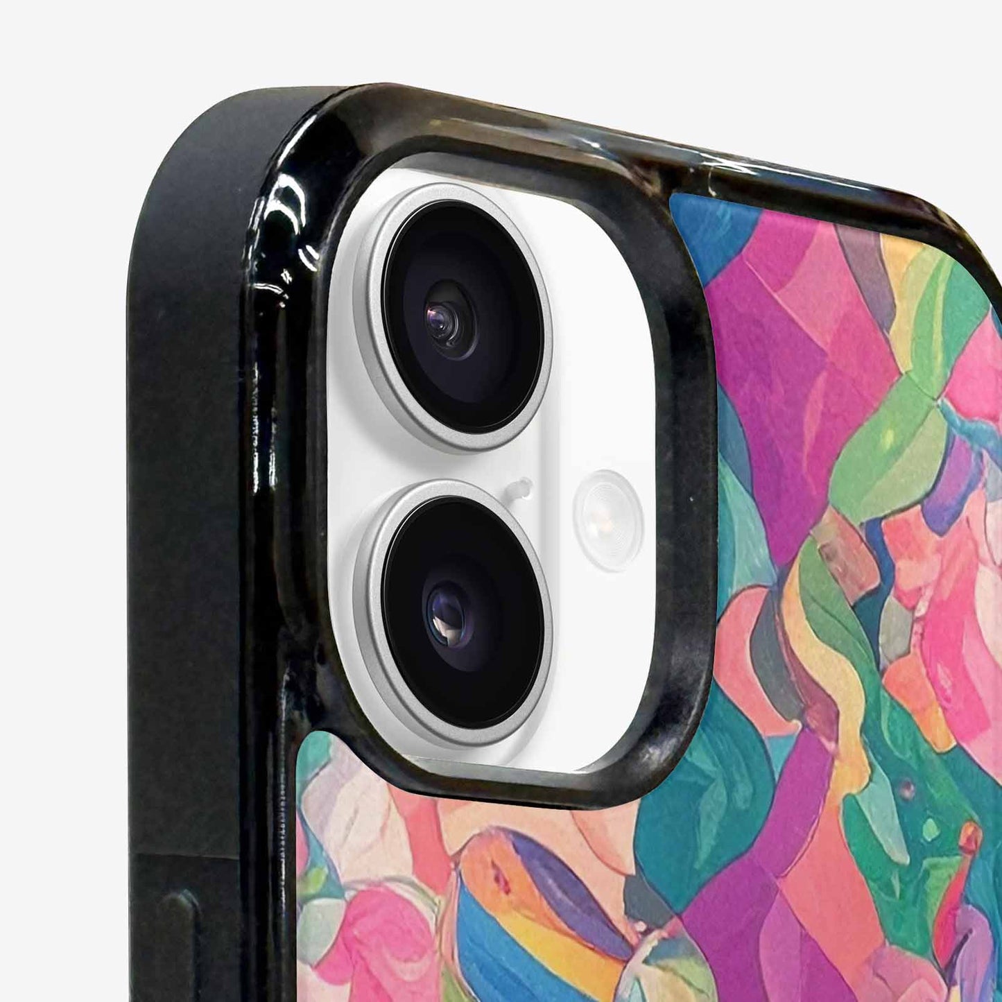 iPhone 16 Case — Polysexual Flag Color Theme Small Rainbow, Custom Phone Case
