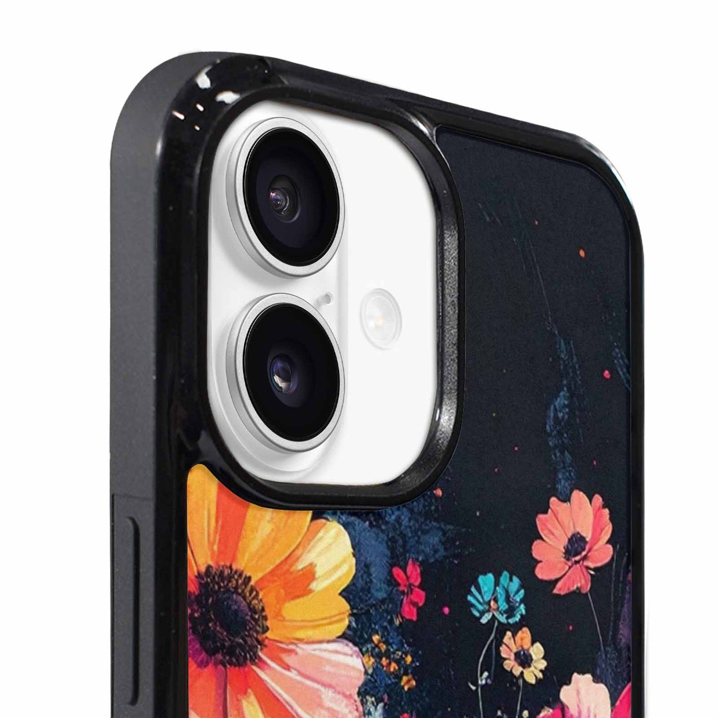 iPhone 17 Case — Shadowy Glitch Floral Pattern Floral, Custom Made Phone Cover