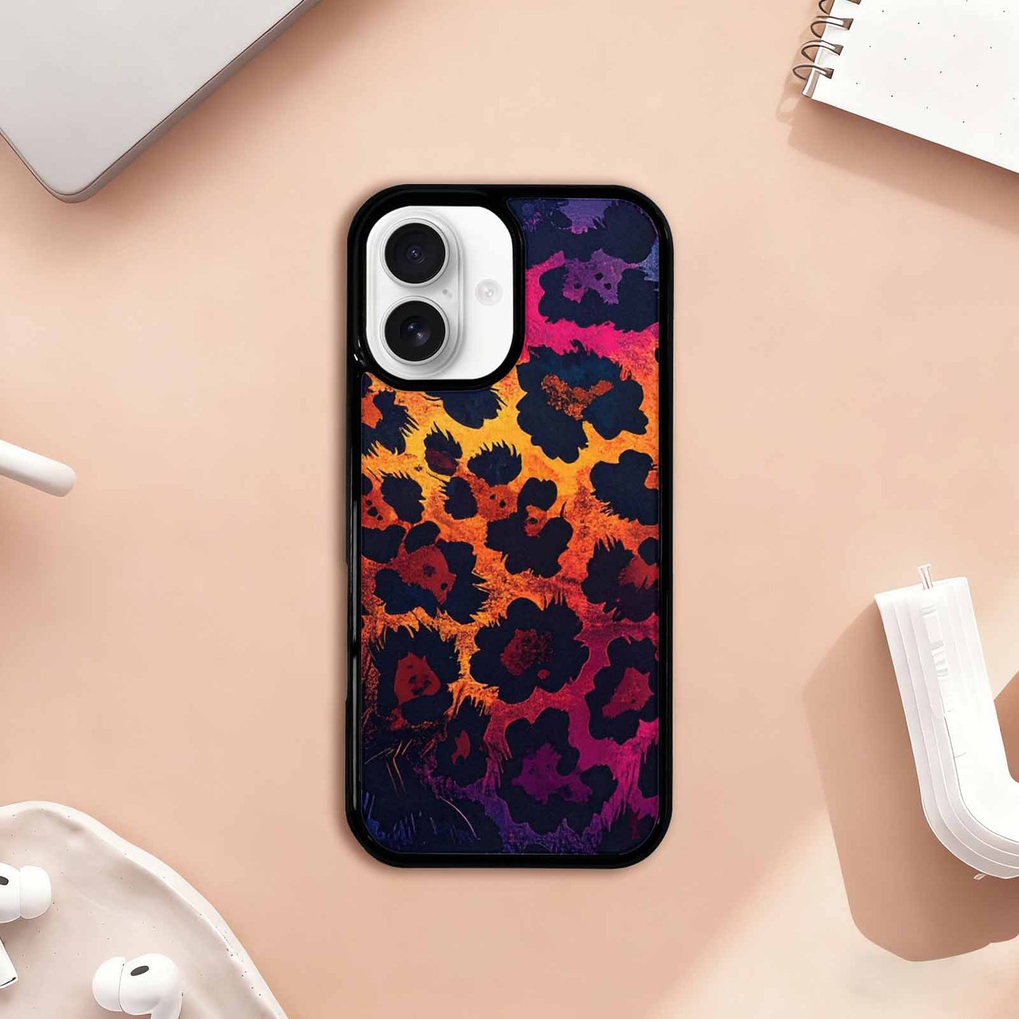 iPhone 17 Case — Leopard Print Dark Seamless Animal Print, Unique Phone Case Design