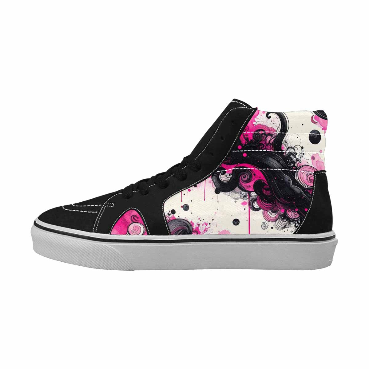 MEN'S Van Gogh Swirl High Top Canvas Dark Academia Custom Sneakers