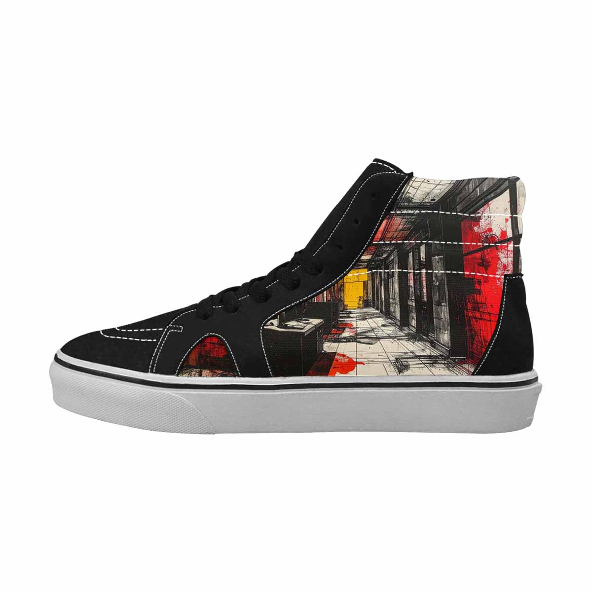 MEN'S Liminal Space Fragment High Top Canvas Vivid Custom Sneakers
