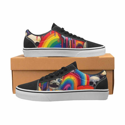 WOMEN'S Rainbow From Skull S Lace-Up Canvas Y2K Custom Shoes