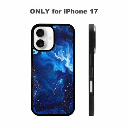 iPhone 17 Case — Galaxy Art Blue Starfield Galaxy Space, Custom Print Case Cover