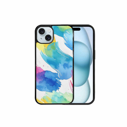 iPhone 15 Plus Case — Trans Strong Watercolor Seamless Pattern Vibrant, Customized Protective Case