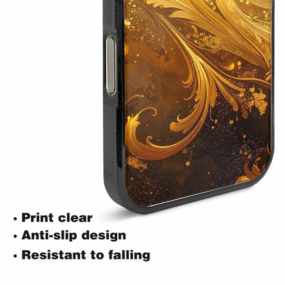 iPhone 15 Pro Max Case — Klimt Gold Leaf Artwork Pattern, Unique Phone Case Design