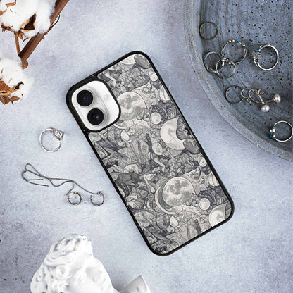 iPhone 16 Plus Case — Wolves Everywhere Collage Overlap Small Wolf, Custom Art Phone Cover