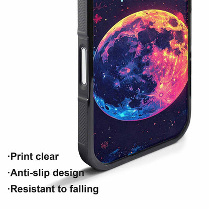 iPhone 17 Pro Max Case — Neon Winter Moon Cartoon Cute, Customized Protective Case