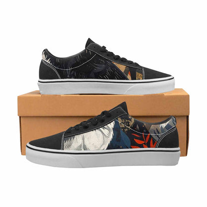 WOMEN'S Wolf Silhouette Moon Canvas Lace-Up Dark Academia Sneakers