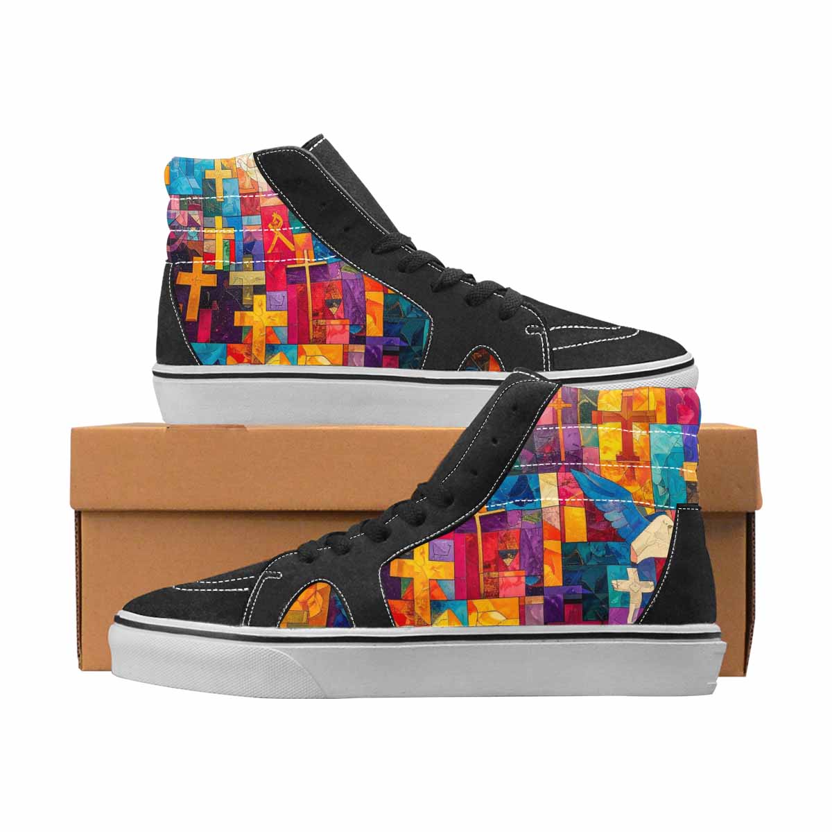 WOMEN'S Jesus High Top Canvas Boutique Grunge Custom Sneakers