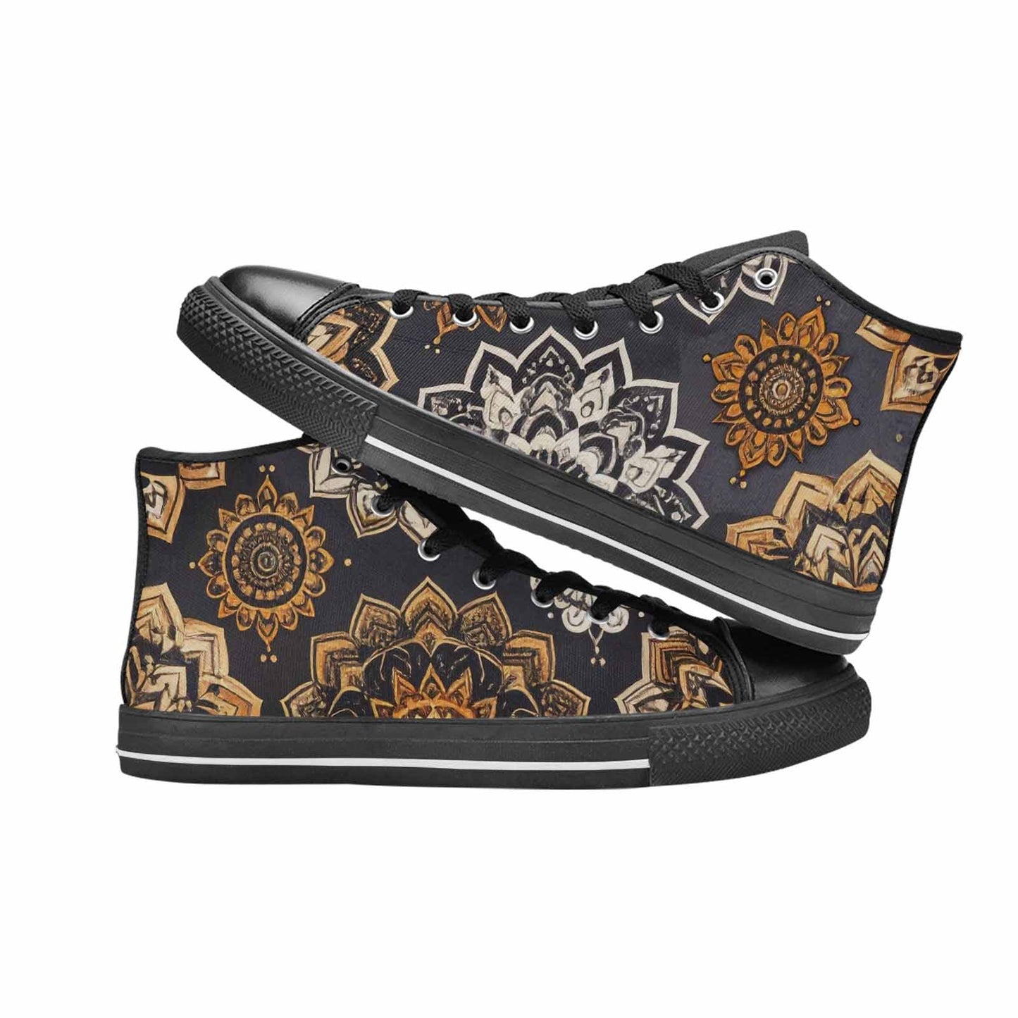 MEN'S Mandala High Top Canvas Surreal Custom Shoes