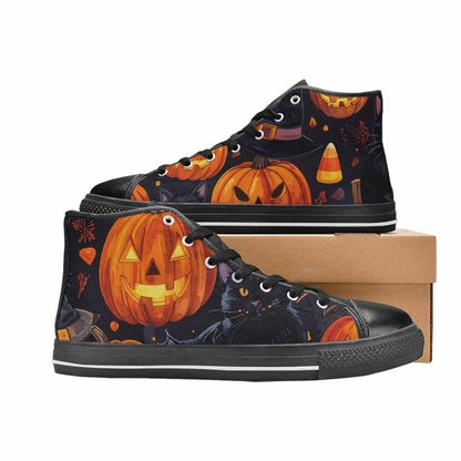 WOMEN'S Halloween High Top Canvas Dark Academia Custom Shoes