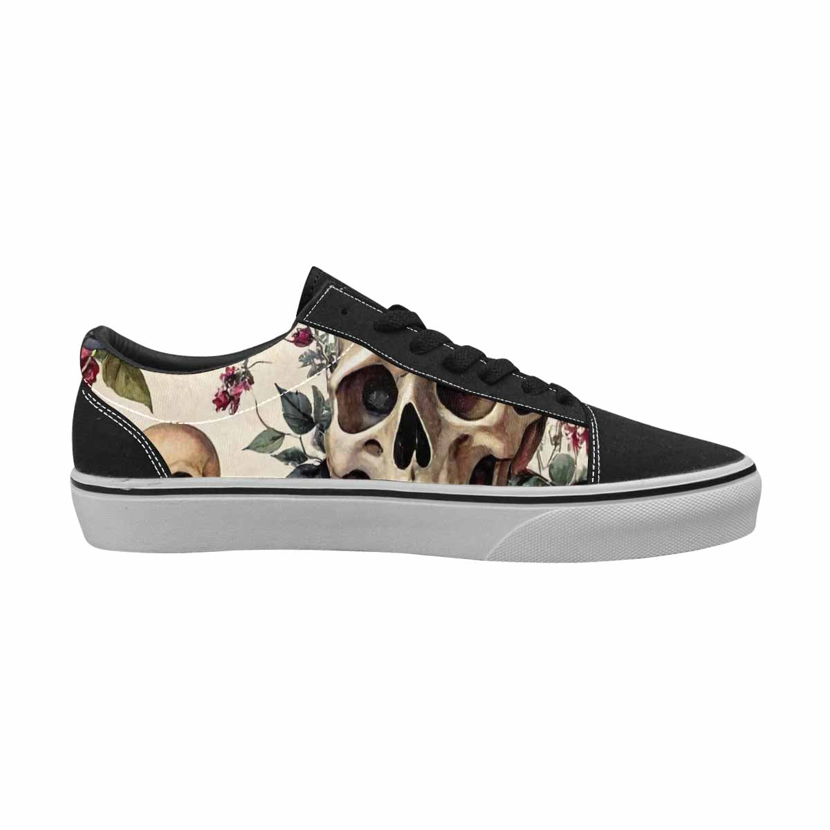 MEN'S Skulls - Roses Canvas Lace-Up Dreamcore Custom Shoes