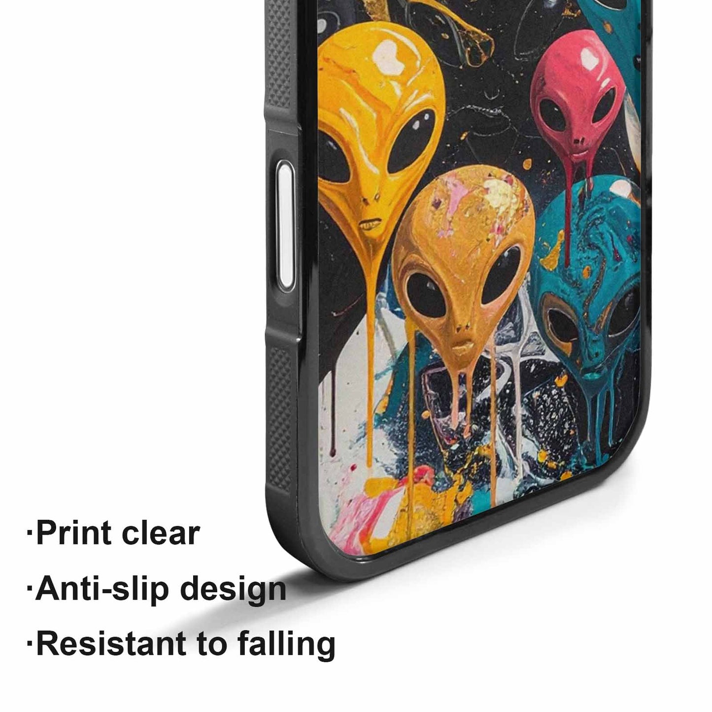 iPhone 17 Case — Aliens Marblealiens Pattern Alien Scifi, Custom Print Case Cover