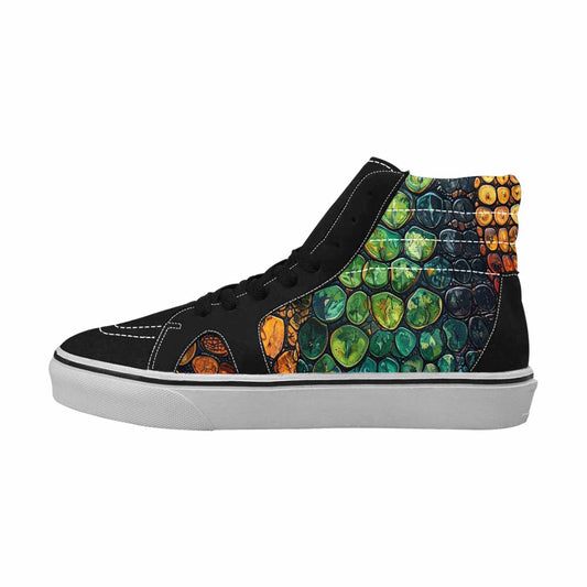 MEN'S Snake Skin Reptile High Top Canvas Y2K Sneakers