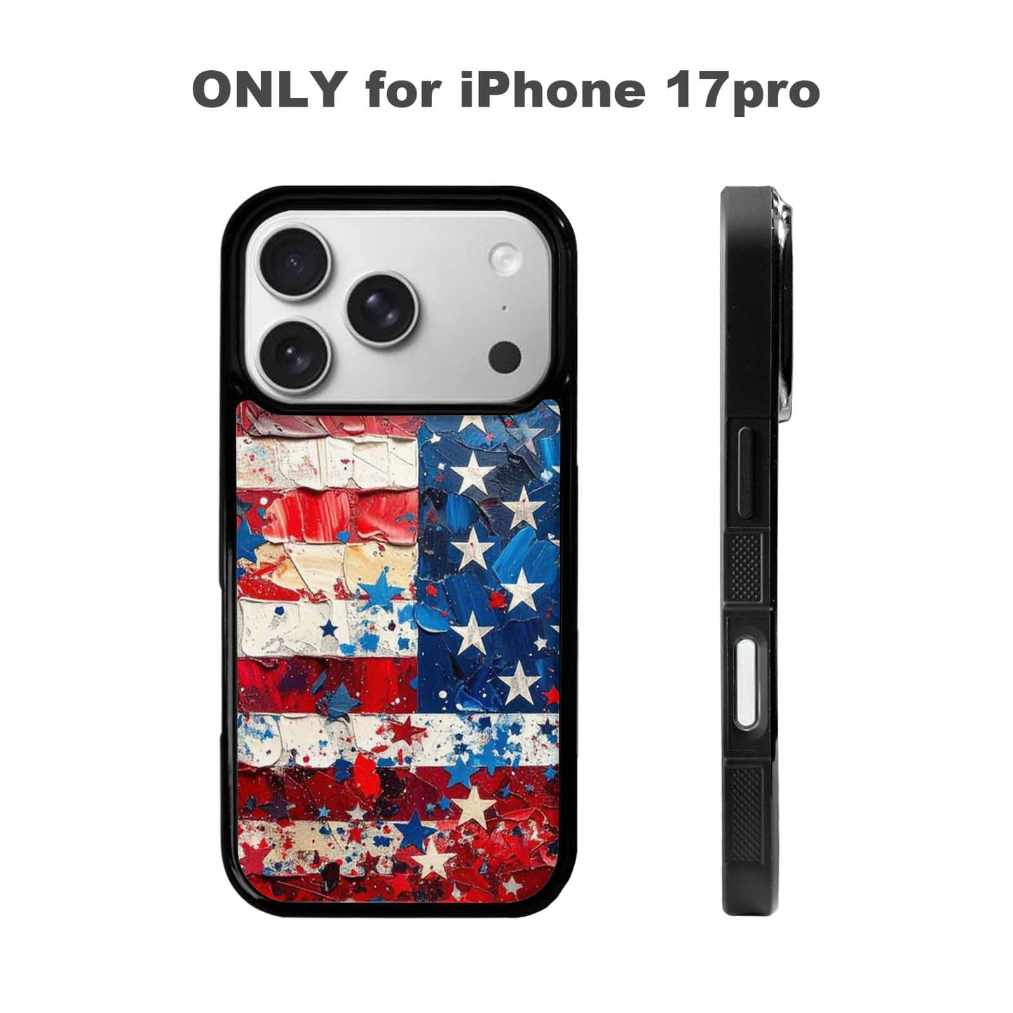 iPhone 17 Pro Case — Patriotic Stars And Stripes American Galaxy, Customized Protective Case