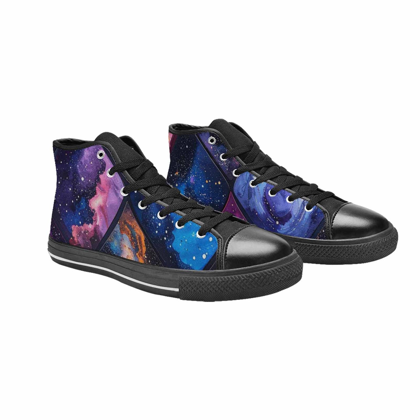 WOMEN'S Galaxy Stars Nebula High Top Canvas Vivid Custom Shoes