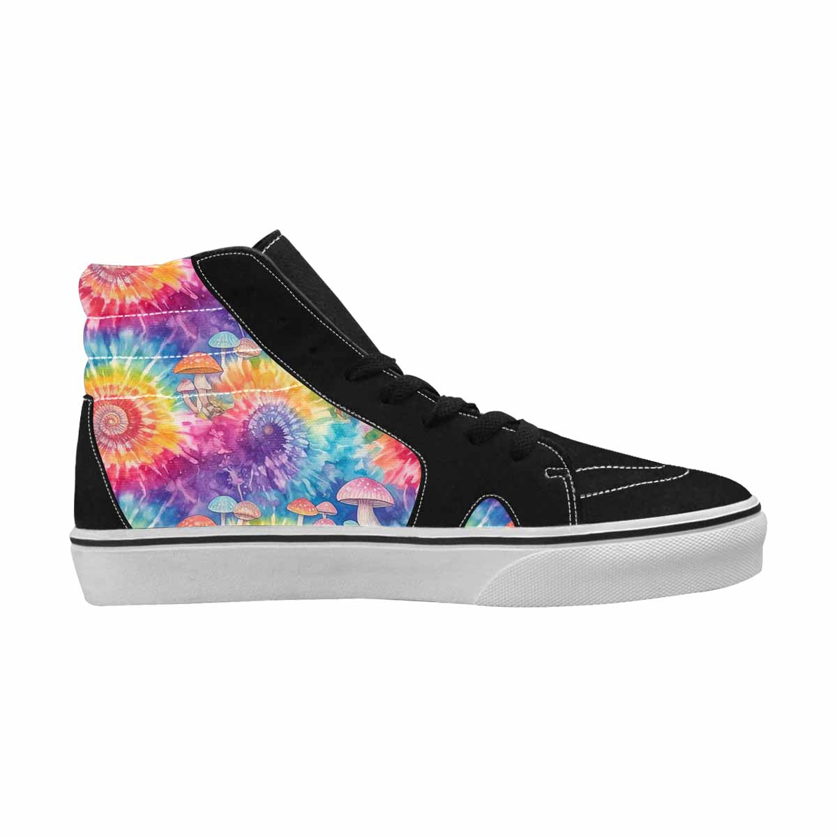 MEN'S Mushrooms  Tie Dye High Top Canvas Aesthetic Shoes