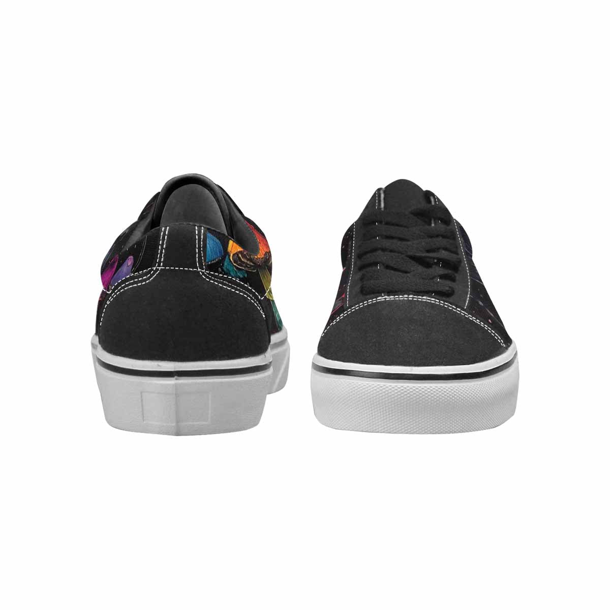 WOMEN'S Rainbow Drip Mushrooms Lace-Up Canvas Neon Fantasy Shoes