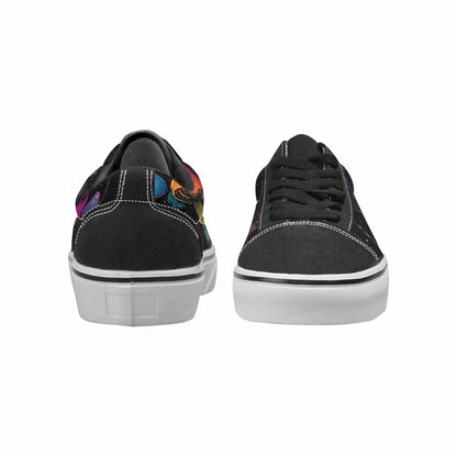 WOMEN'S Rainbow Drip Mushrooms Lace-Up Canvas Neon Fantasy Shoes