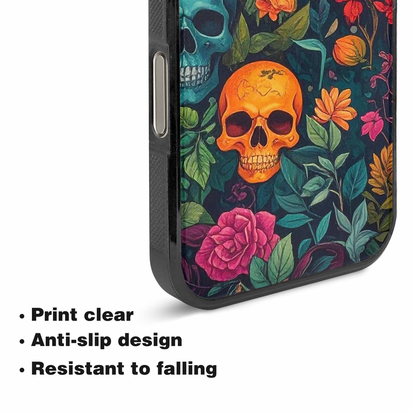 iPhone 16 Pro Max Case — Skulls Botanicalskulls Pattern B2f Personalized Phone, Custom Designed Case Cover