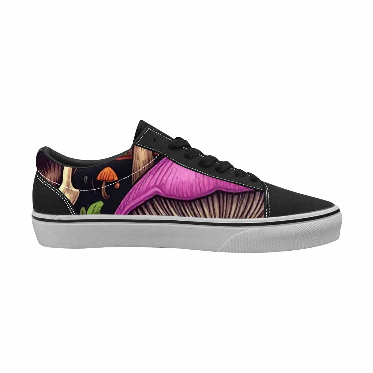 MEN'S Mushroom Skull Canvas Lace-Up Neon Fantasy Shoes