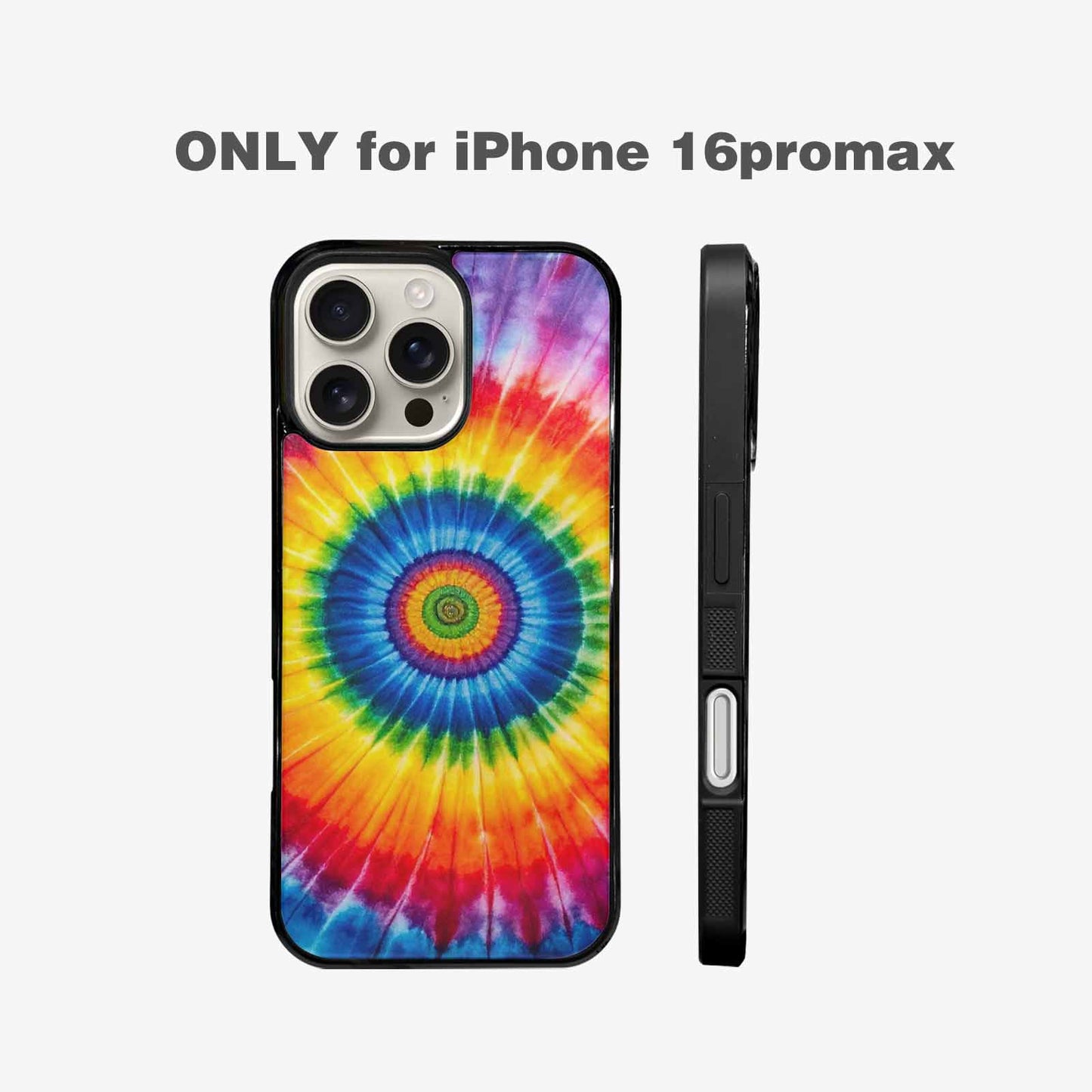 iPhone 16 Pro Max Case — A1 Fly Rainbow Spiral Tie Dye, Custom Art Phone Cover