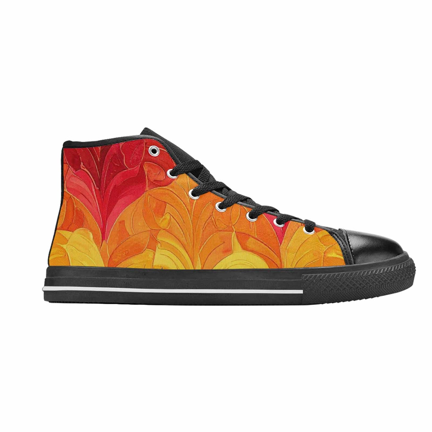 MEN'S Rainbow Pride Flag High Top Canvas Vivid Shoes