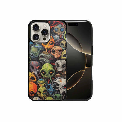 iPhone 16 Pro Max Case — Aliens Camo Aliens Pattern Hundreds Of, Custom Printed Phone Case
