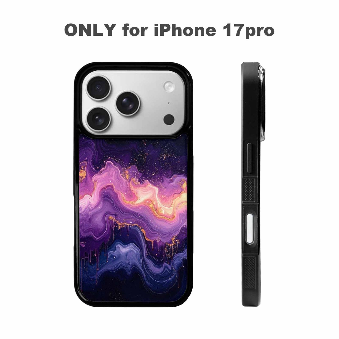 iPhone 17 Pro Case — Seamless Repeating Pattern Of Overlapping Galaxy, Custom Made Phone Cover