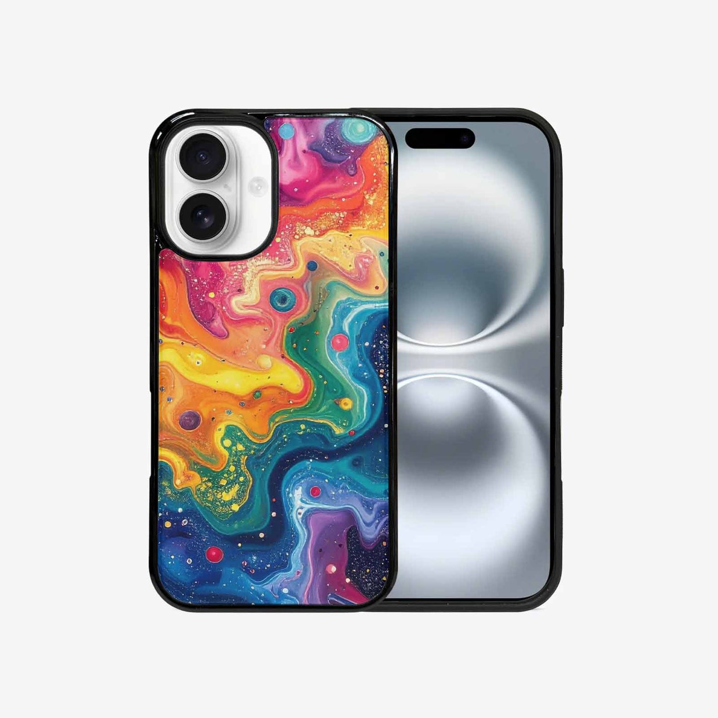 iPhone 16 Case — Galaxy Art Colorful Cosmic Dust Small, Custom Art Phone Cover