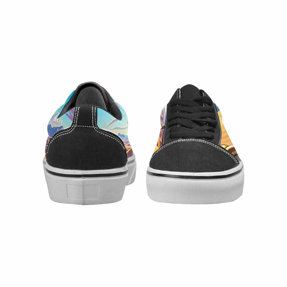WOMEN'S Surrealist Desert Dreamscape Canvas Lace-Up Aesthetic Shoes
