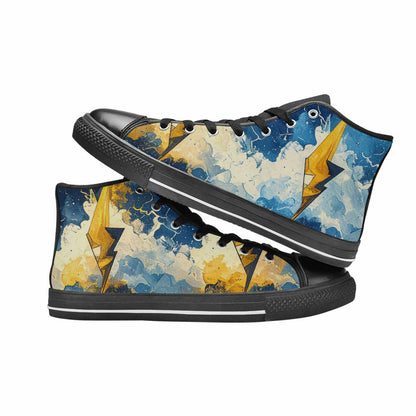 MEN'S Lightning Bolt High Top Canvas Aesthetic Custom Shoes