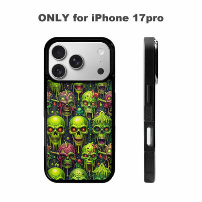 iPhone 17 Pro Case — Toxic Radioactive Creature Pattern Hundreds Original, Custom Printed Phone Case