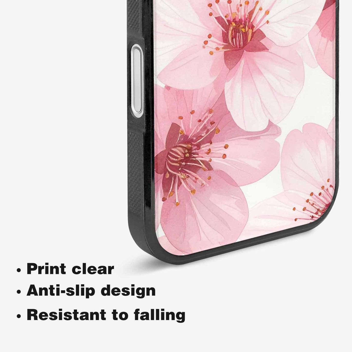 iPhone 16 Case — Japanese Cherry Blossom Pattern Sakura Flowers, Custom Phone Case